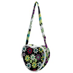 Flowerpower Heart Shoulder Bag by PollyParadise