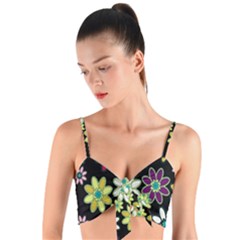 Flowerpower Woven Tie Front Bralet