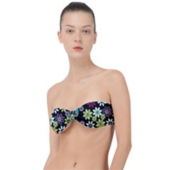 Flowerpower Classic Bandeau Bikini Top  by PollyParadise