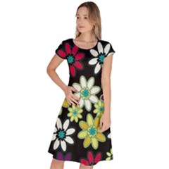 Flowerpower Classic Short Sleeve Dress by PollyParadise