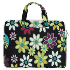 Flowerpower Macbook Pro Double Pocket Laptop Bag (large)