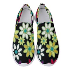 Flowerpower Women s Slip On Sneakers by PollyParadise