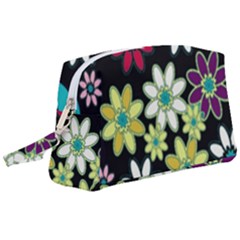 Flowerpower Wristlet Pouch Bag (large)