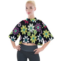 Flowerpower Mock Neck Tee