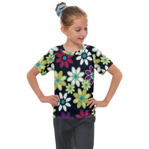 Flowerpower Kids  Mesh Piece Tee by PollyParadise