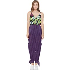 Flowerpower Sleeveless Tie Ankle Jumpsuit