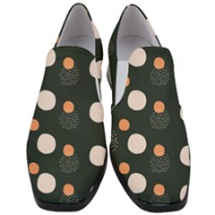 Black Peach White  Women Slip On Heel Loafers by Sobalvarro