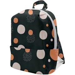 Black Peach White  Zip Up Backpack by Sobalvarro