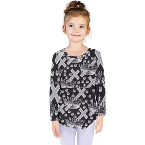 Royalcrown Kids  Long Sleeve Tee by PollyParadise