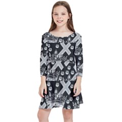 Royalcrown Kids  Quarter Sleeve Skater Dress