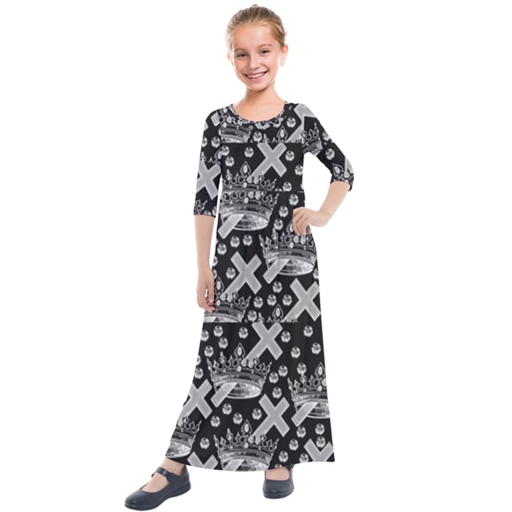 Royalcrown Kids  Quarter Sleeve Maxi Dress