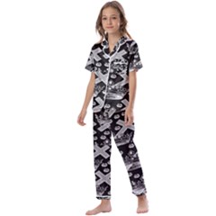 Royalcrowns Kids  Satin Short Sleeve Pajamas Set