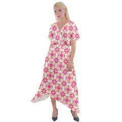 Pinkshabby Cross Front Sharkbite Hem Maxi Dress by PollyParadise