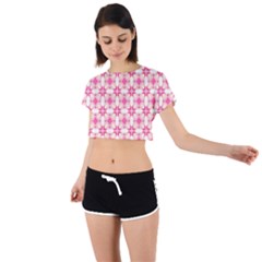 Pinkshabby Tie Back Short Sleeve Crop Tee