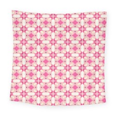 Pink-shabby-chic Square Tapestry (large)