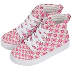 Pink-shabby-chic Kids  Hi-top Skate Sneakers by PollyParadise