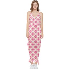 Pink-shabby-chic Sleeveless Tie Ankle Jumpsuit