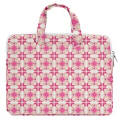 Pink-shabby-chic Macbook Pro Double Pocket Laptop Bag (large)