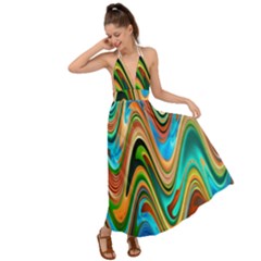 Icecreams Backless Maxi Beach Dress