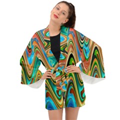 Icecreams Long Sleeve Kimono by PollyParadise