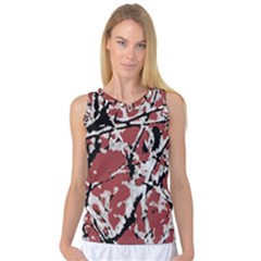 Vibrant Abstract Textured Artwork Print Women s Basketball Tank Top