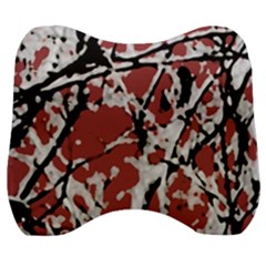 Vibrant Abstract Textured Artwork Print Velour Head Support Cushion by dflcprintsclothing