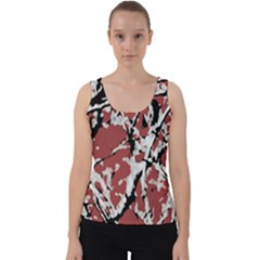 Vibrant Abstract Textured Artwork Print Velvet Tank Top by dflcprintsclothing