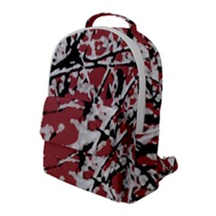 Vibrant Abstract Textured Artwork Print Flap Pocket Backpack (large)