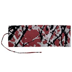 Vibrant Abstract Textured Artwork Print Roll Up Canvas Pencil Holder (m) by dflcprintsclothing