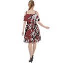 Vibrant Abstract Textured Artwork Print Cut Out Shoulders Chiffon Dress View2