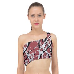 Vibrant Abstract Textured Artwork Print Spliced Up Bikini Top  by dflcprintsclothing