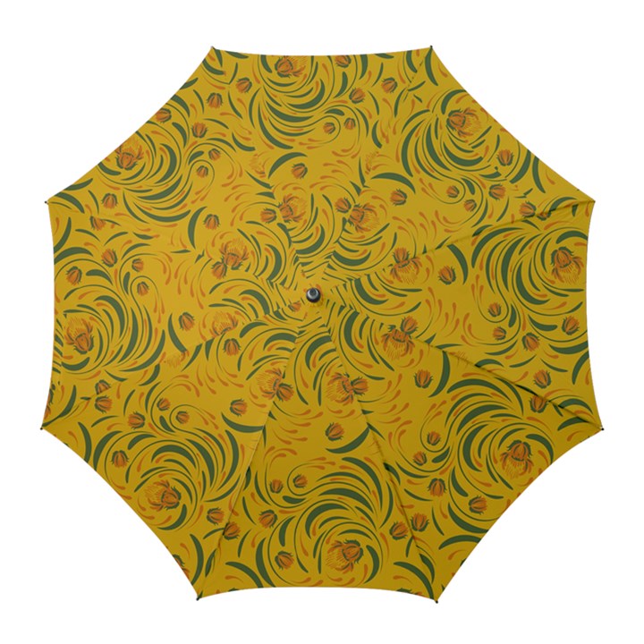 Folk floral pattern. Abstract flowers surface design. Seamless pattern Golf Umbrellas