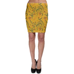 Folk Floral Pattern  Abstract Flowers Surface Design  Seamless Pattern Bodycon Skirt by Eskimos