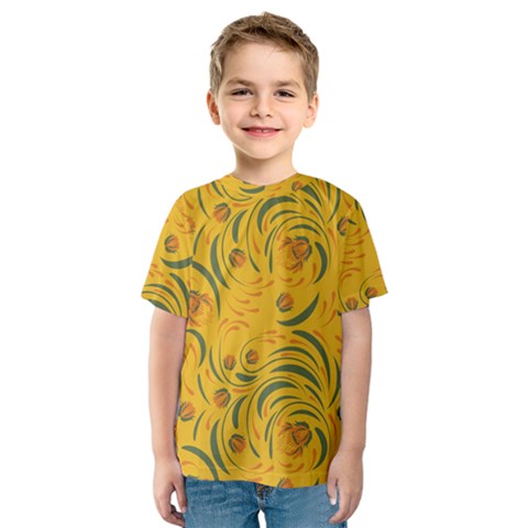 Folk Floral Pattern  Abstract Flowers Surface Design  Seamless Pattern Kids  Sport Mesh Tee by Eskimos