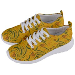 Folk Floral Pattern  Abstract Flowers Surface Design  Seamless Pattern Men s Lightweight Sports Shoes by Eskimos