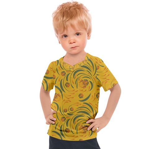 Folk Floral Pattern  Abstract Flowers Surface Design  Seamless Pattern Kids  Sports Tee by Eskimos