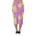 Folk floral pattern. Abstract flowers surface design. Seamless pattern Midi Pencil Skirt View2