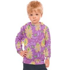 Folk Floral Pattern  Abstract Flowers Surface Design  Seamless Pattern Kids  Hooded Pullover by Eskimos