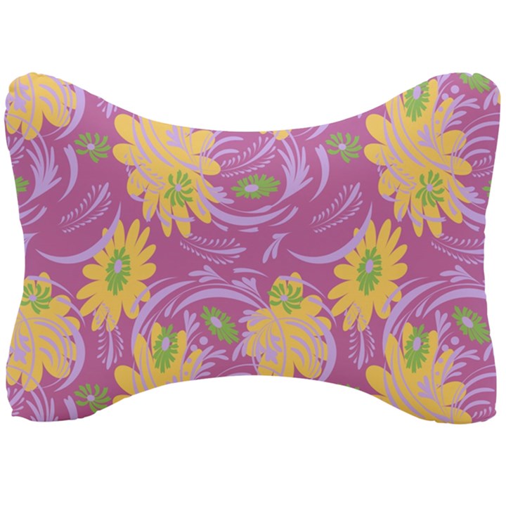 Folk floral pattern. Abstract flowers surface design. Seamless pattern Seat Head Rest Cushion