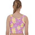 Folk floral pattern. Abstract flowers surface design. Seamless pattern Velvet Racer Back Crop Top View2