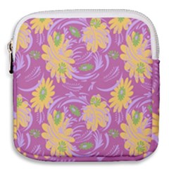 Folk Floral Pattern  Abstract Flowers Surface Design  Seamless Pattern Mini Square Pouch by Eskimos