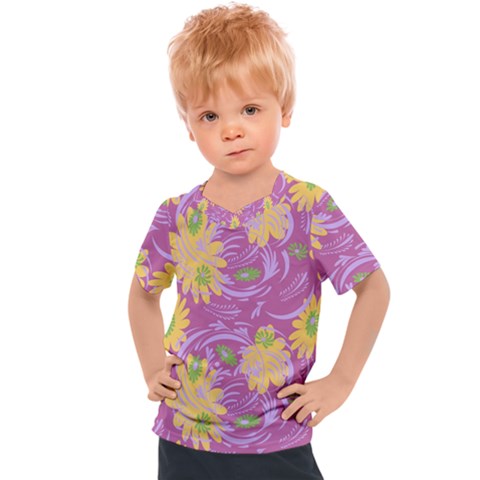 Folk Floral Pattern  Abstract Flowers Surface Design  Seamless Pattern Kids  Sports Tee by Eskimos