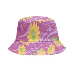 Folk Floral Pattern  Abstract Flowers Surface Design  Seamless Pattern Inside Out Bucket Hat