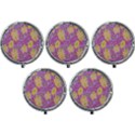 Folk floral pattern. Abstract flowers surface design. Seamless pattern Mini Round Pill Box (Pack of 5) View1