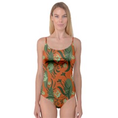 Folk Floral Pattern  Abstract Flowers Surface Design  Seamless Pattern Camisole Leotard  by Eskimos