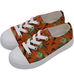 Folk Floral Pattern  Abstract Flowers Surface Design  Seamless Pattern Kids  Low Top Canvas Sneakers by Eskimos