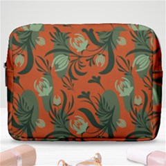 Folk Floral Pattern  Abstract Flowers Surface Design  Seamless Pattern Make Up Pouch (large) by Eskimos