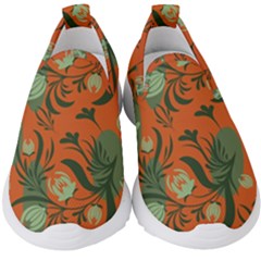 Folk Floral Pattern  Abstract Flowers Surface Design  Seamless Pattern Kids  Slip On Sneakers by Eskimos