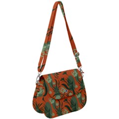 Folk Floral Pattern  Abstract Flowers Surface Design  Seamless Pattern Saddle Handbag by Eskimos