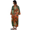 Folk floral pattern. Abstract flowers surface design. Seamless pattern Maxi Satin Kimono View2